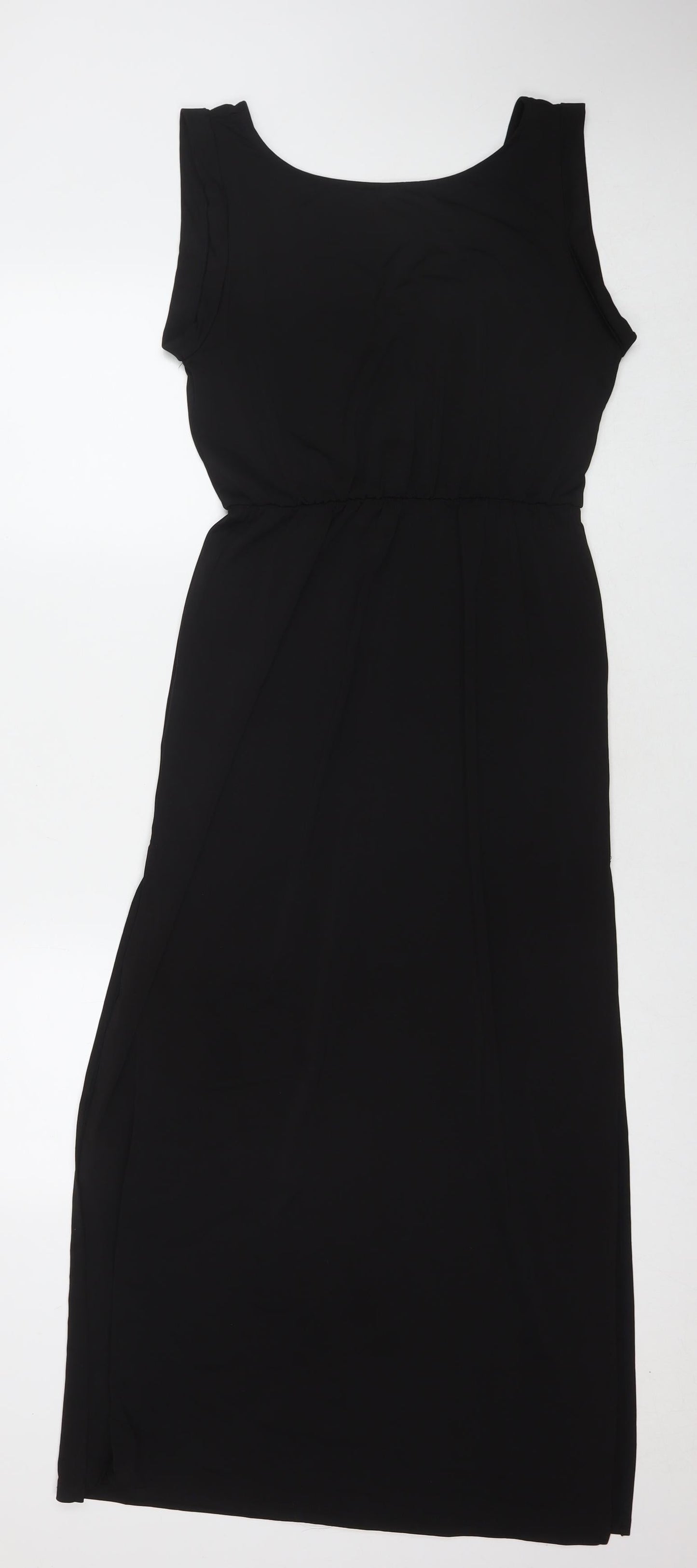 Divided by H&M Womens Black Polyester Maxi Size S V-Neck Pullover