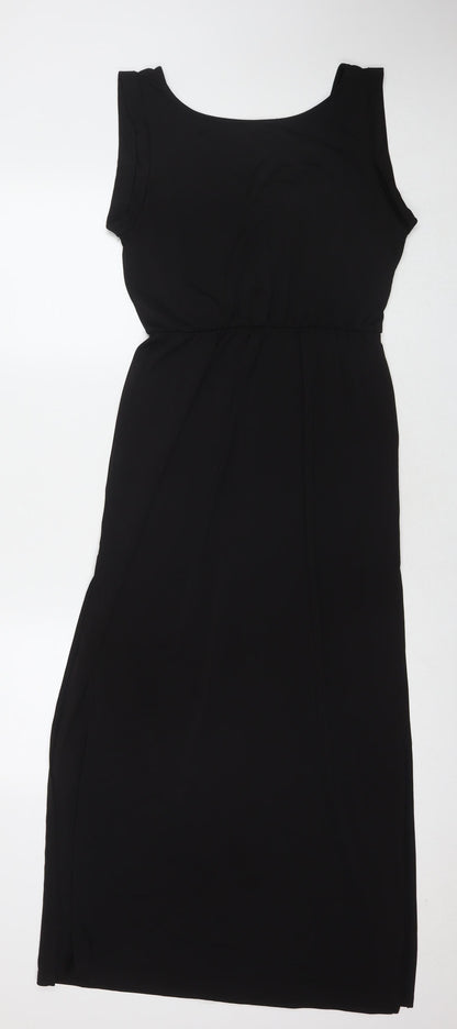 Divided by H&M Womens Black Polyester Maxi Size S V-Neck Pullover