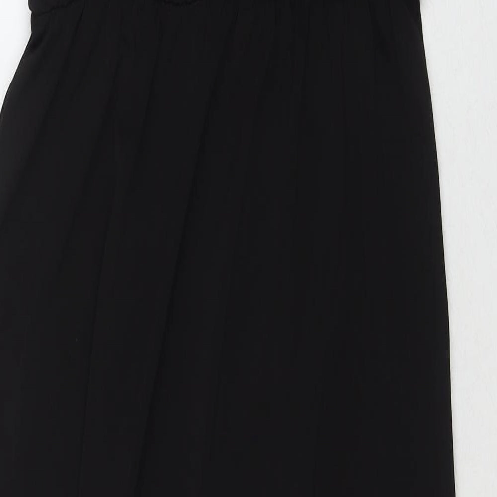 Divided by H&M Womens Black Polyester Maxi Size S V-Neck Pullover