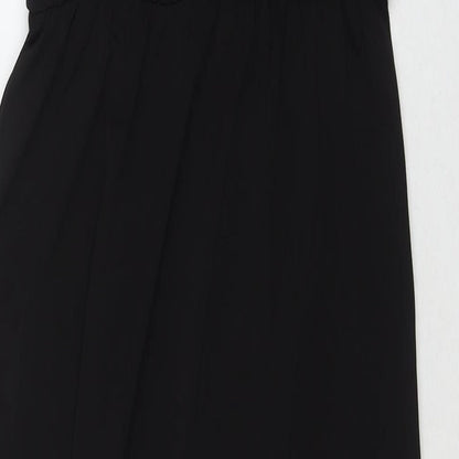 Divided by H&M Womens Black Polyester Maxi Size S V-Neck Pullover