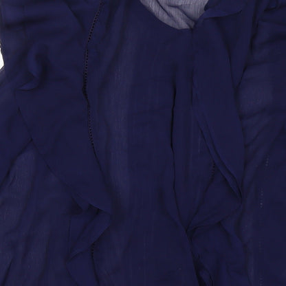 Womens UK Size 18 NEXT Blue Basic Button-Up