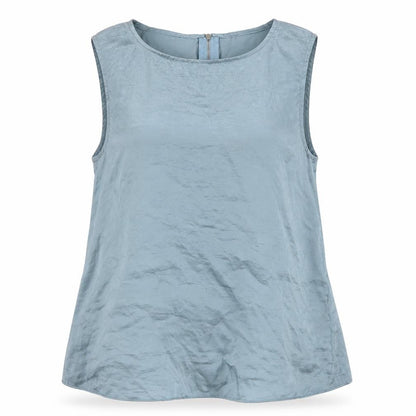 Womens UK Size M Pull&Bear Blue Basic Tank