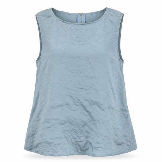 Womens UK Size M Pull&Bear Blue Basic Tank