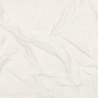 Arket Womens White Polyester Basic Button-Up Size 6 Round Neck