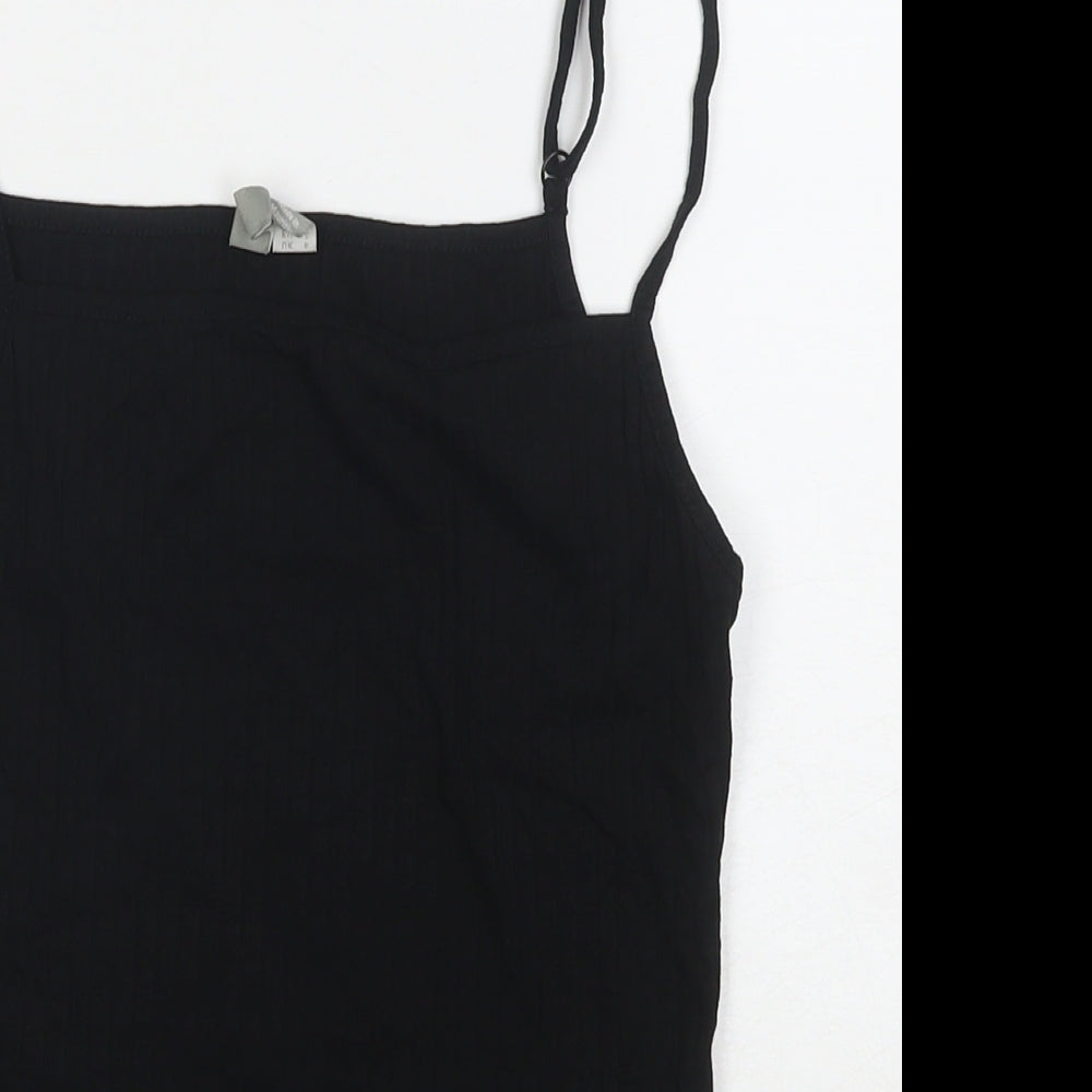 Womens UK Size 6 ASOS Black Basic Tank