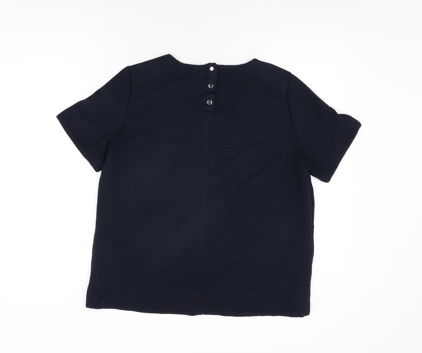 Womens UK Size 14 Per Una Blue Basic T-Shirt