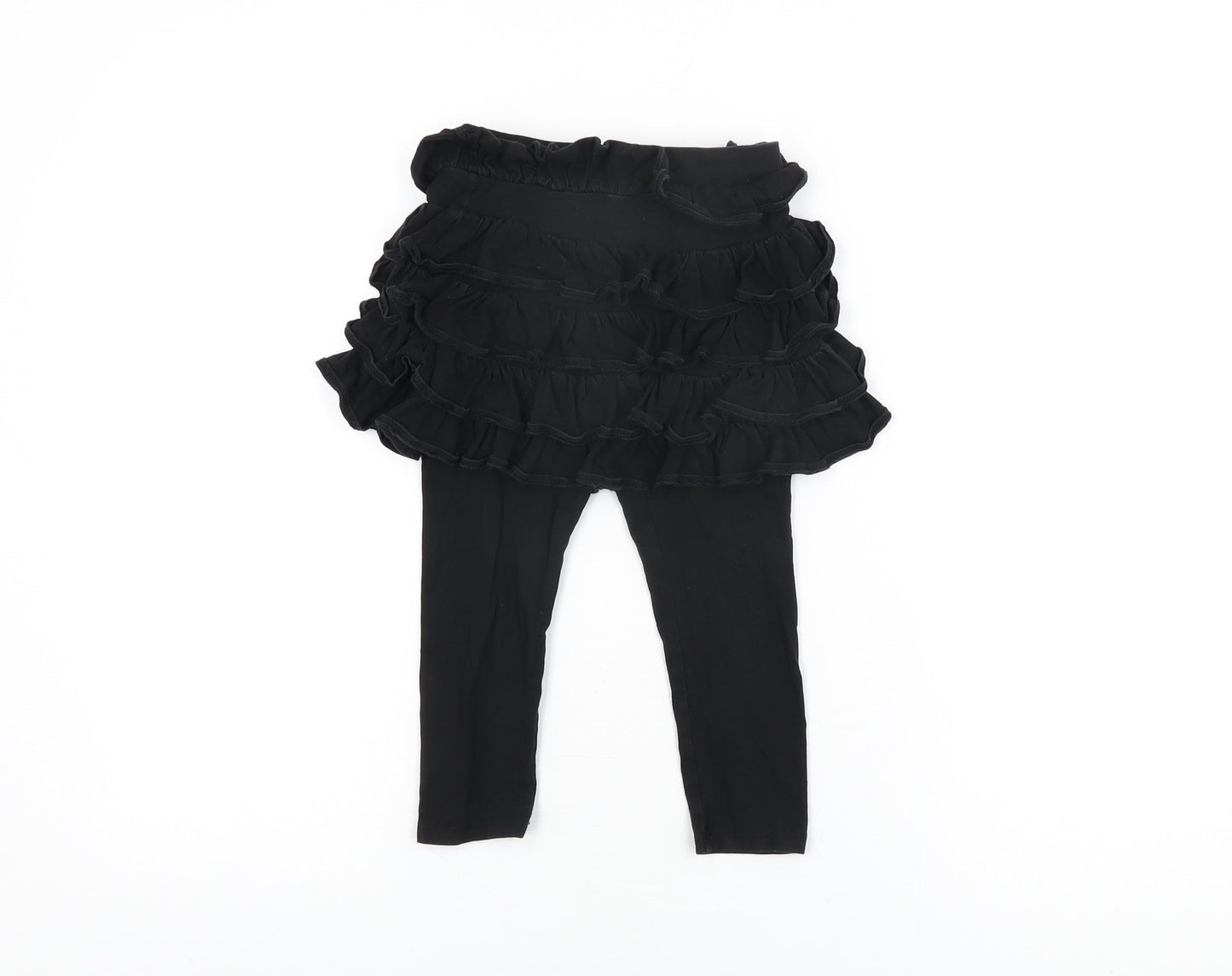 Gap Girls Black Cotton Pedal Pusher Trousers Size 3 Years Regular Pullover