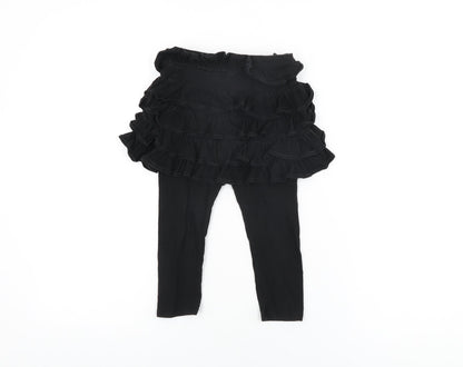 Gap Girls Black Cotton Pedal Pusher Trousers Size 3 Years Regular Pullover
