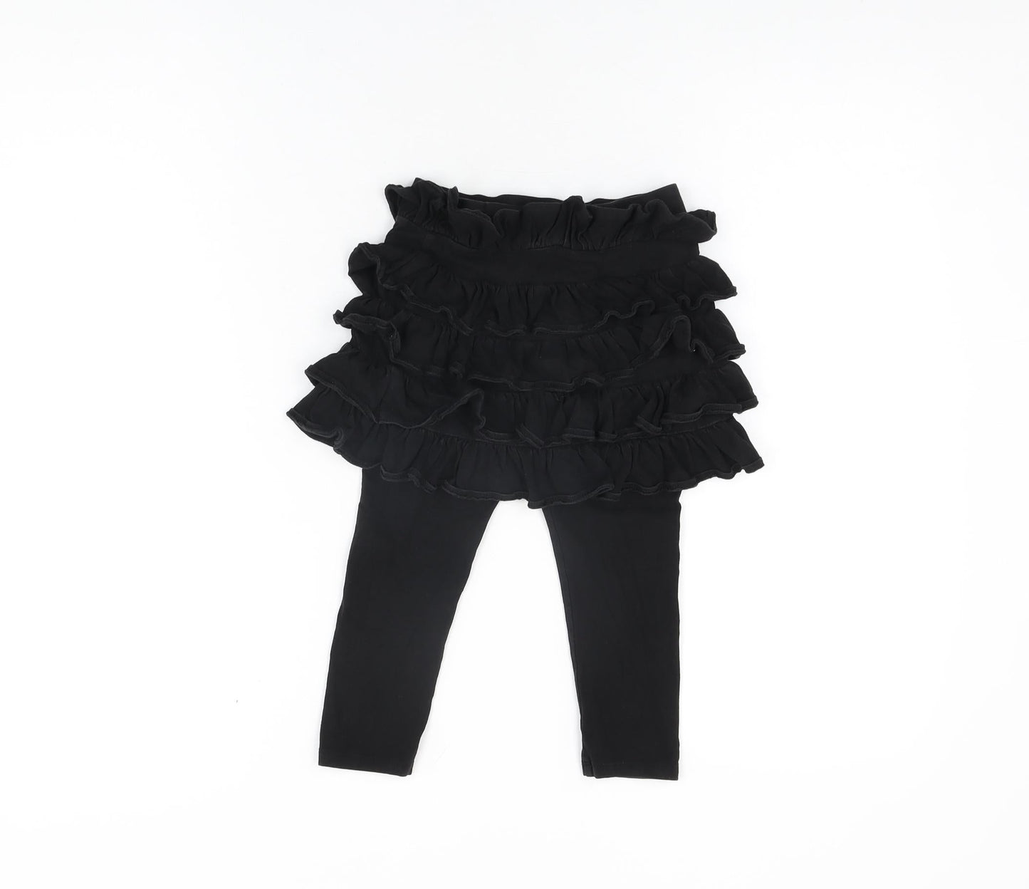 Gap Girls Black Cotton Pedal Pusher Trousers Size 3 Years Regular Pullover