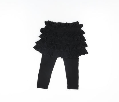 Gap Girls Black Cotton Pedal Pusher Trousers Size 3 Years Regular Pullover