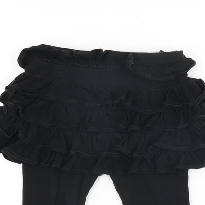Gap Girls Black Cotton Pedal Pusher Trousers Size 3 Years Regular Pullover