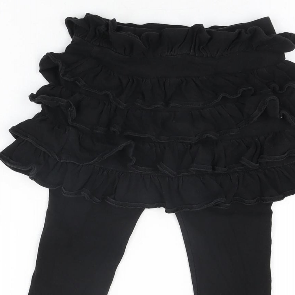 Gap Girls Black Cotton Pedal Pusher Trousers Size 3 Years Regular Pullover