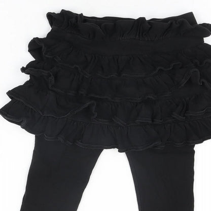 Gap Girls Black Cotton Pedal Pusher Trousers Size 3 Years Regular Pullover