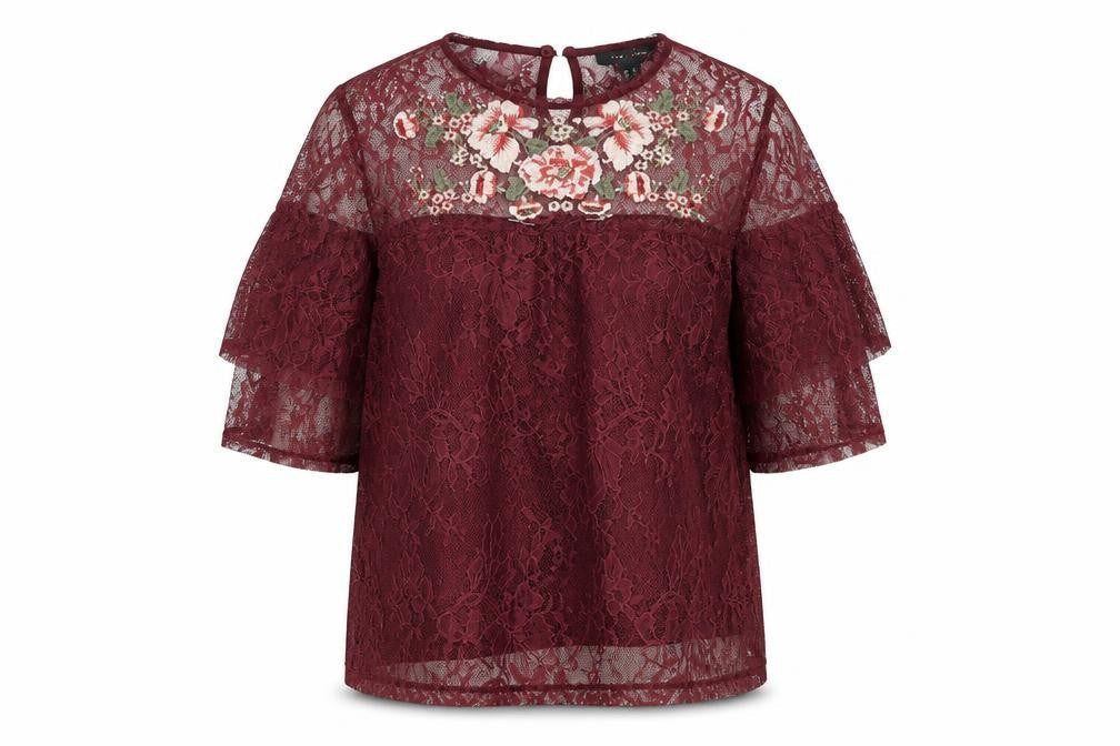 Womens UK Size 16 New Look Red Basic T-Shirt