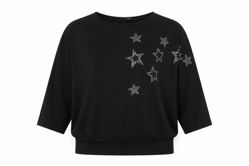 Womens UK Size L New Look Black Basic T-Shirt