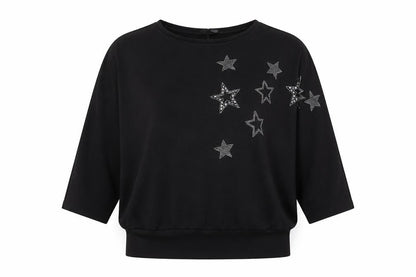 Womens UK Size L New Look Black Basic T-Shirt