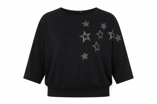 Womens UK Size L New Look Black Basic T-Shirt