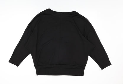Womens UK Size L New Look Black Basic T-Shirt
