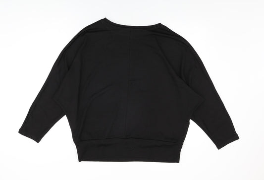 Womens UK Size L New Look Black Basic T-Shirt