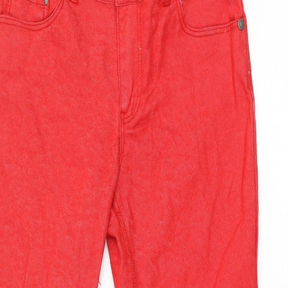 Only Womens Red Cotton Skinny Jeans Size S L34 in Regular Zip