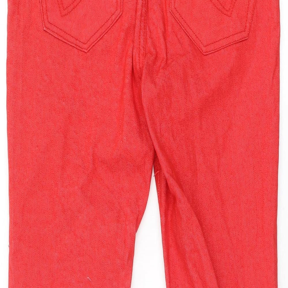 Only Womens Red Cotton Skinny Jeans Size S L34 in Regular Zip