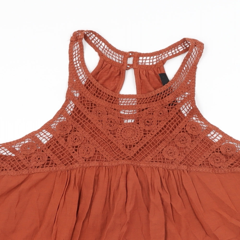 Womens UK Size 14 NEXT Brown Basic T-Shirt