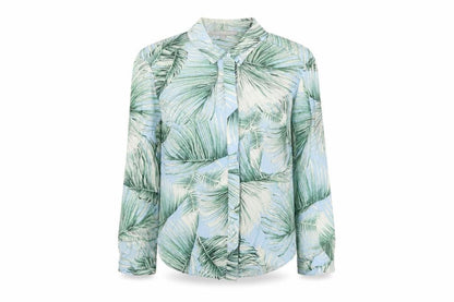 Womens UK Size 8 Oliver Bonas Blue Basic Button-Up