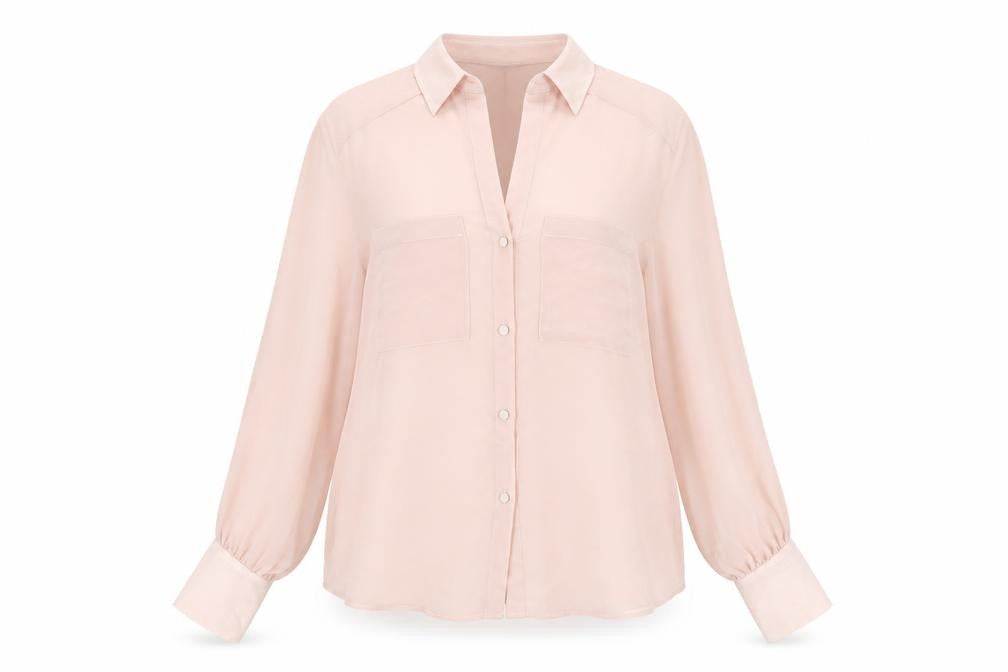 Womens UK Size M Zara Pink Basic Button-Up