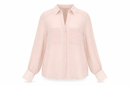 Womens UK Size M Zara Pink Basic Button-Up