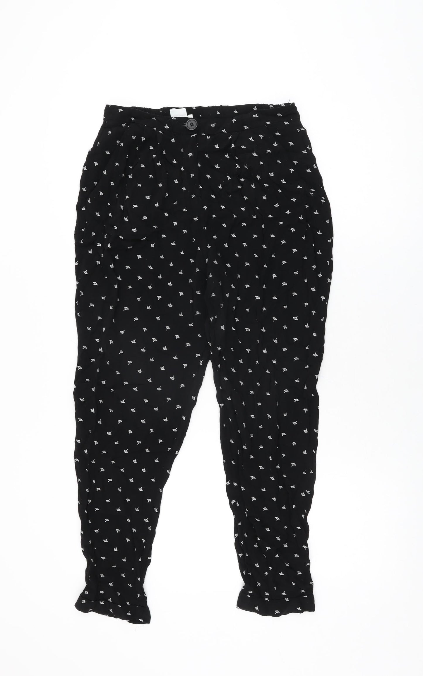 Womens UK Size S Cooperative Regular Fit  Black Trousers