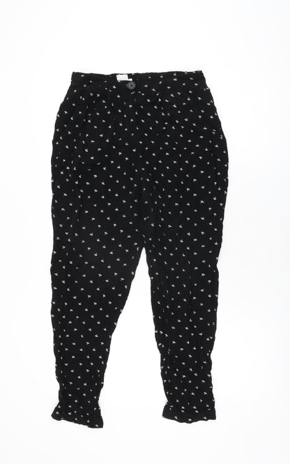 Womens UK Size S Cooperative Regular Fit  Black Trousers