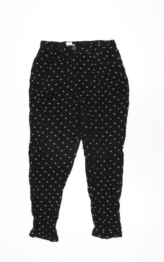 Womens UK Size S Cooperative Regular Fit  Black Trousers
