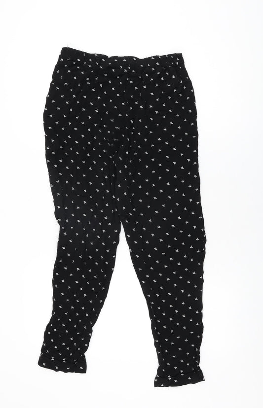 Womens UK Size S Cooperative Regular Fit  Black Trousers