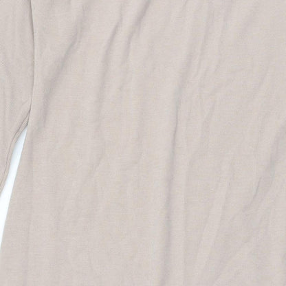 New Look Womens Beige Polyester Shift Size 18 Scoop Neck Pullover