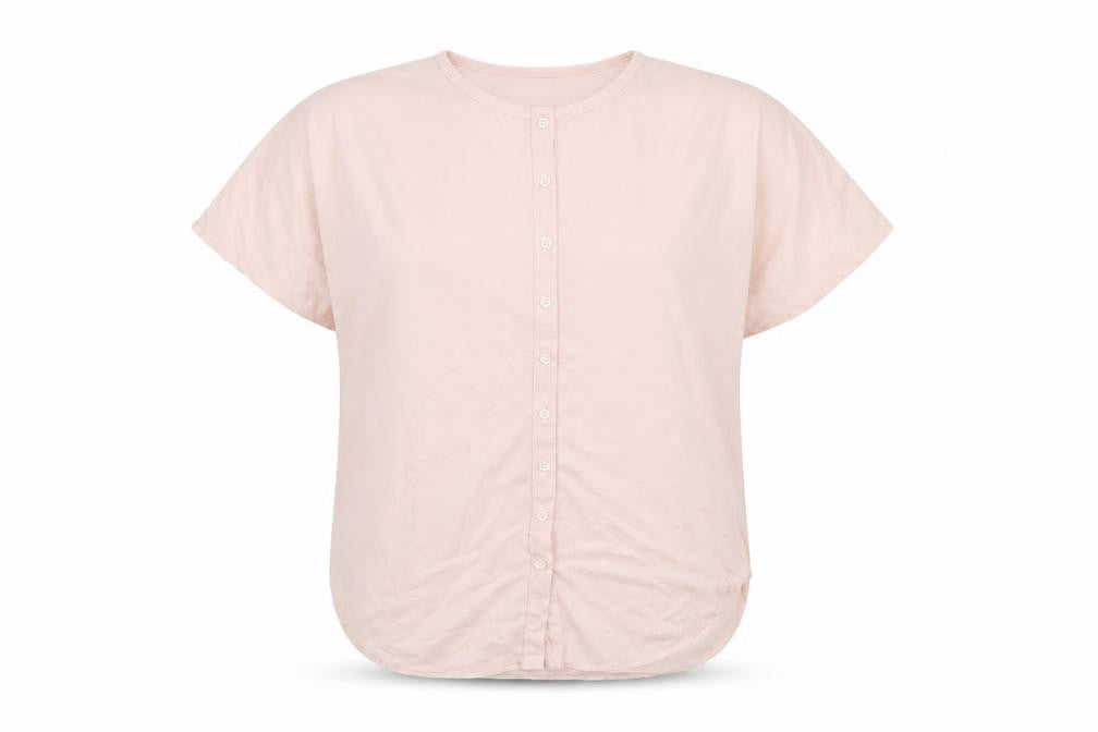 Womens UK Size 10 Yessica Pink Basic Button-Up