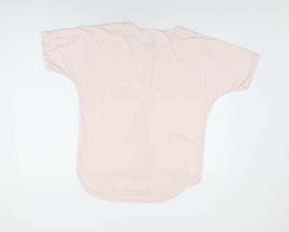 Womens UK Size 10 Yessica Pink Basic Button-Up