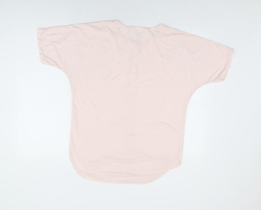 Womens UK Size 10 Yessica Pink Basic Button-Up