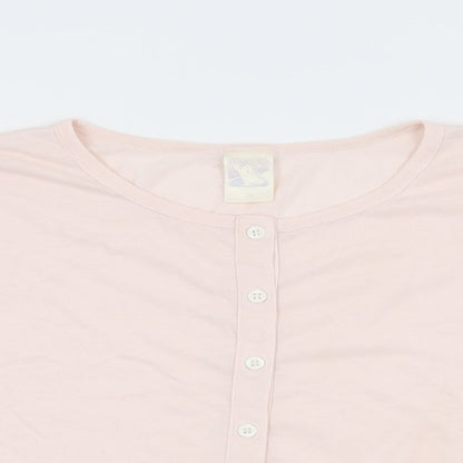 Womens UK Size 10 Yessica Pink Basic Button-Up