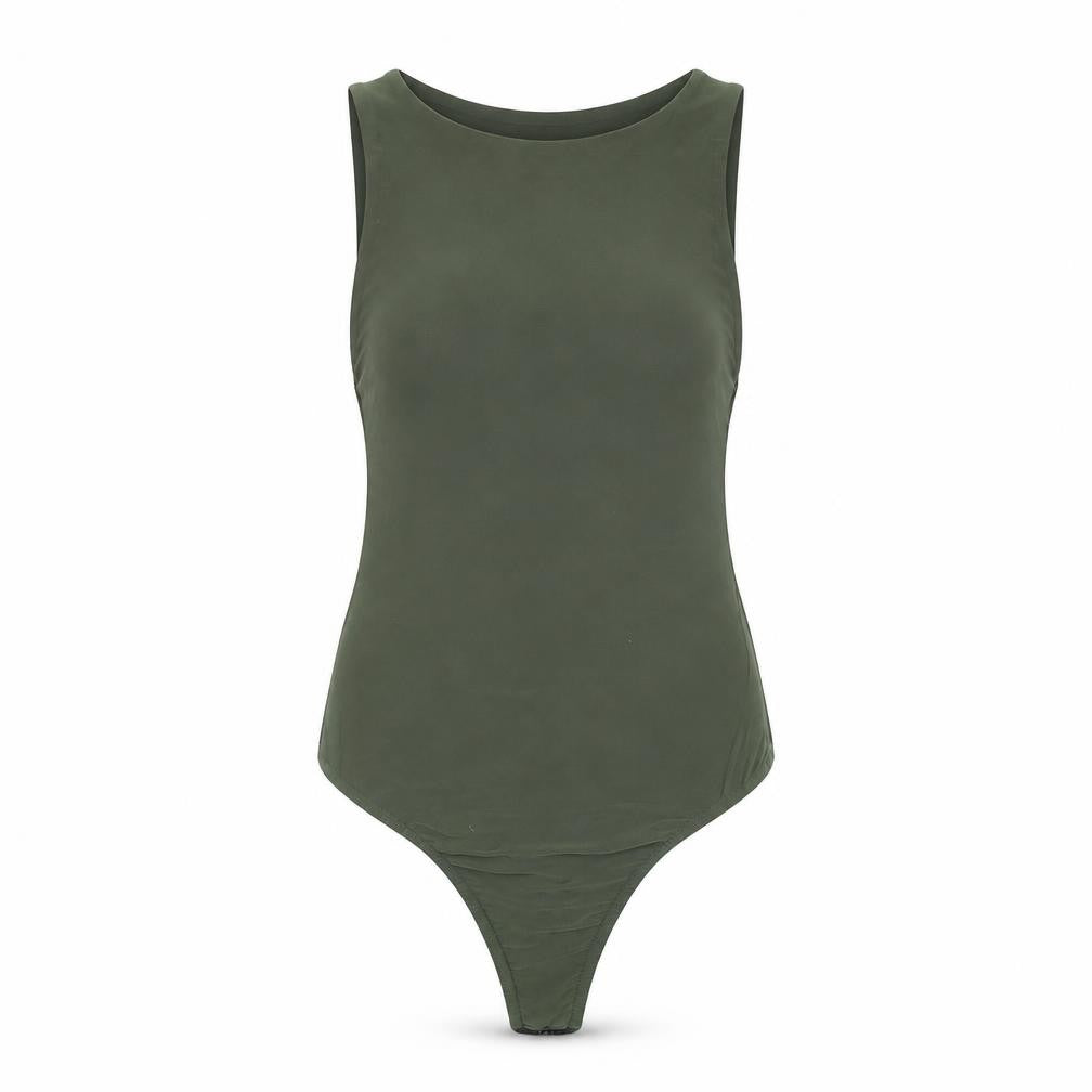 Womens UK Size 6 Missguided One-Piece Green Bodysuit