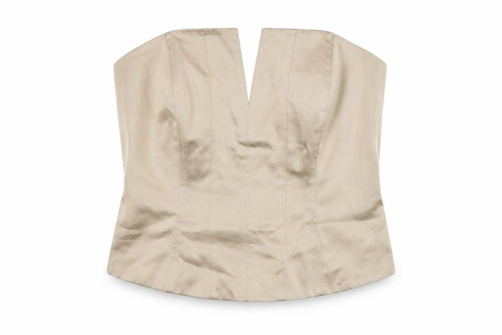 Womens UK Size 14 Debut Beige Basic T-Shirt