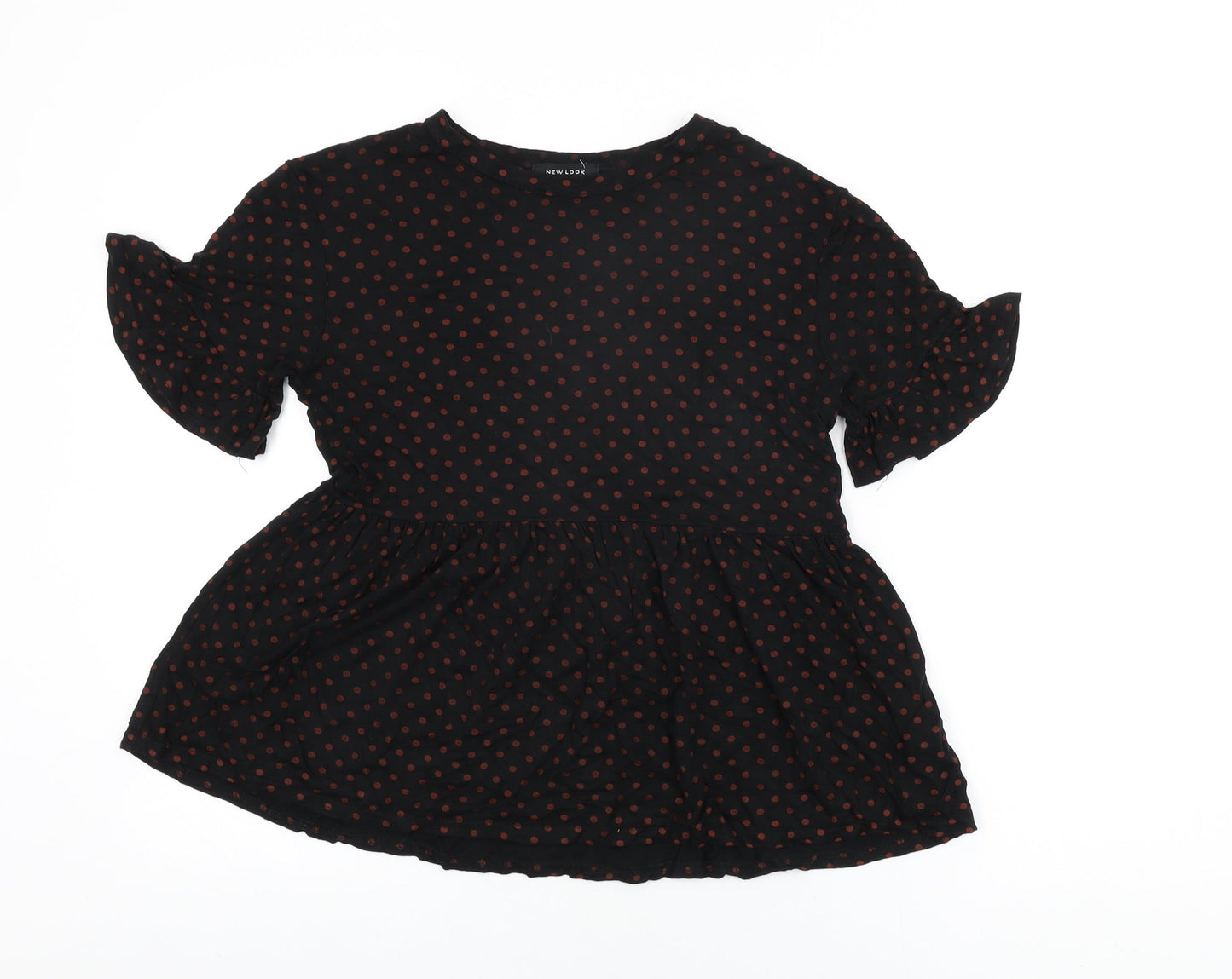 Womens UK Size 8 New Look Black Basic T-Shirt