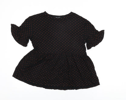 Womens UK Size 8 New Look Black Basic T-Shirt
