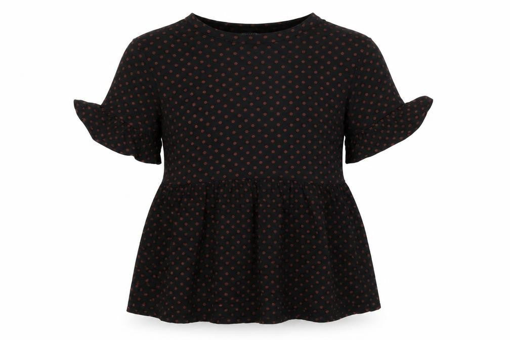 Womens UK Size 8 New Look Black Basic T-Shirt