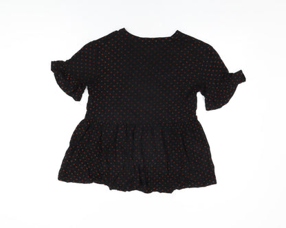Womens UK Size 8 New Look Black Basic T-Shirt