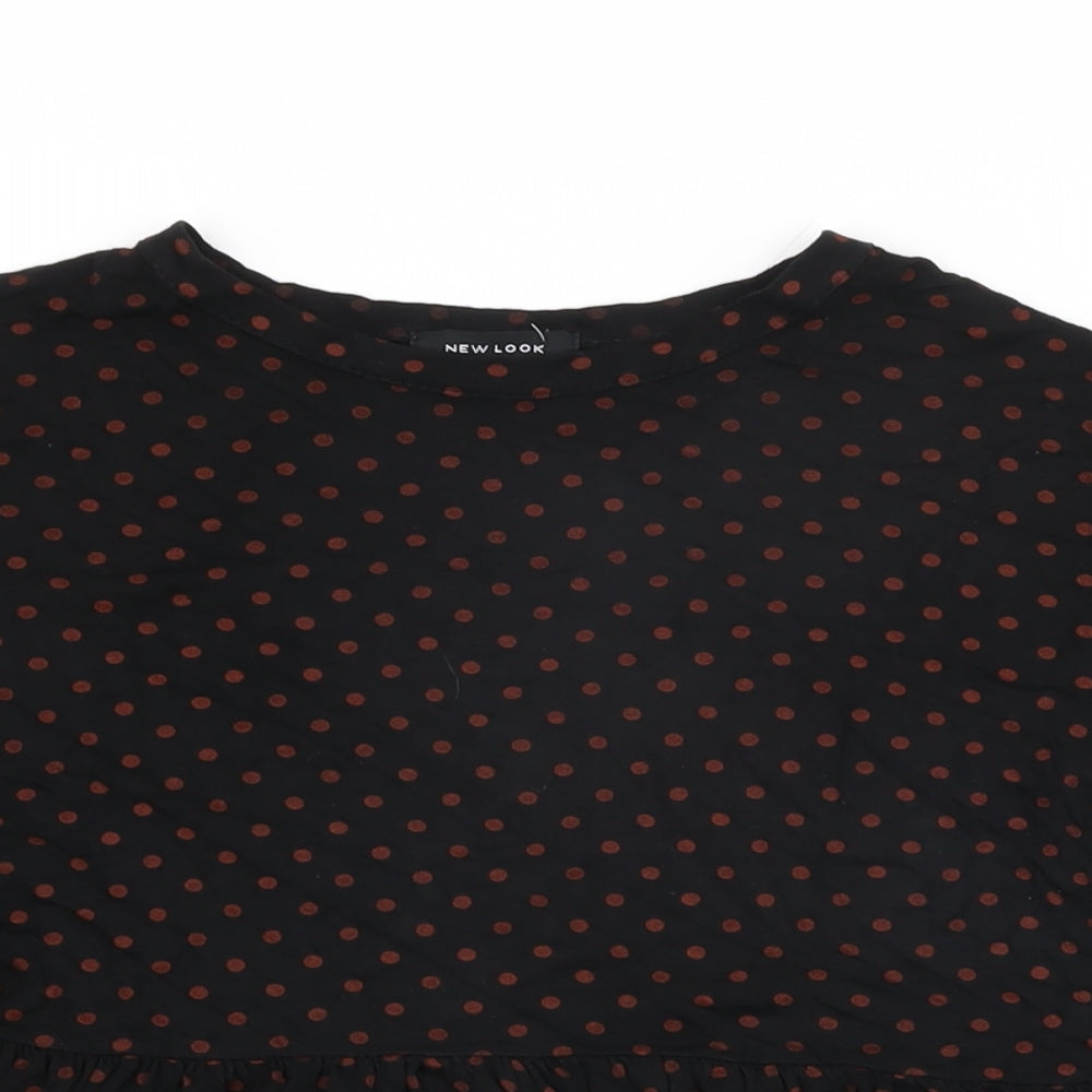 Womens UK Size 8 New Look Black Basic T-Shirt
