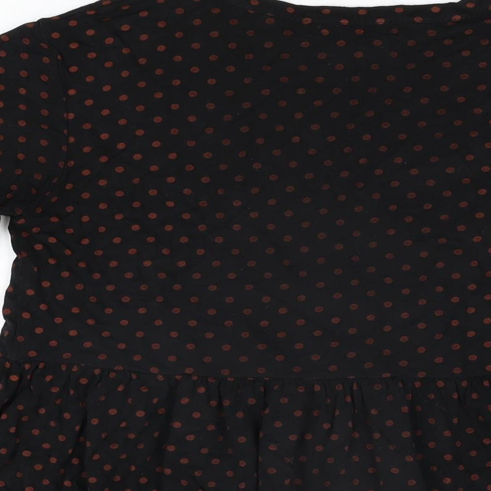 Womens UK Size 8 New Look Black Basic T-Shirt