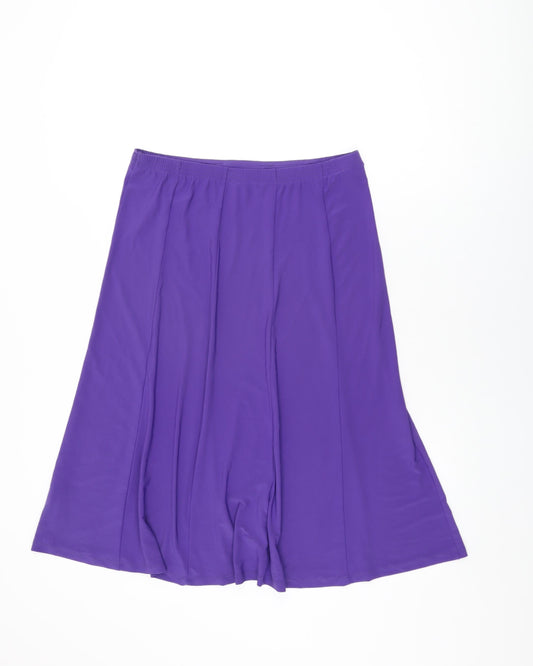 BM Collection Womens Purple Polyester Swing Skirt Size 12