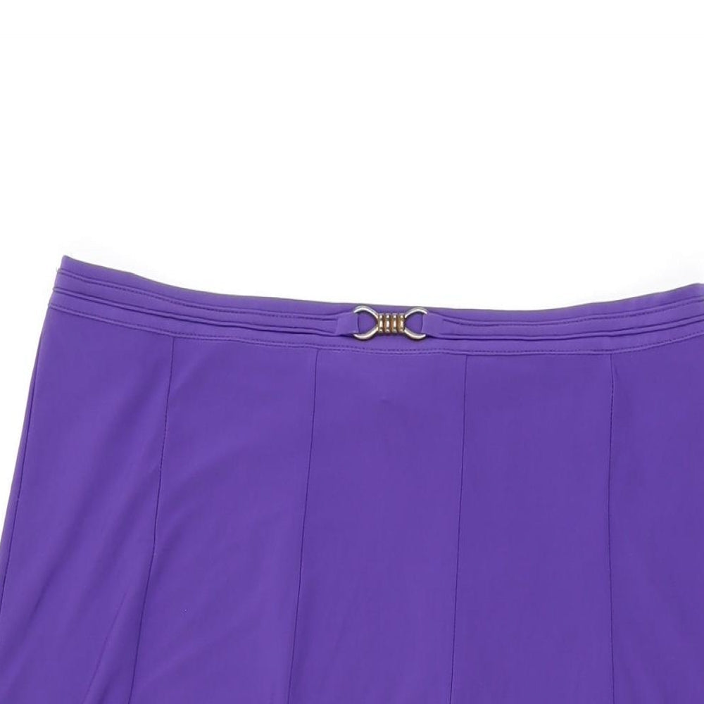 BM Collection Womens Purple Polyester Swing Skirt Size 12