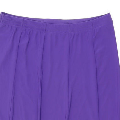 BM Collection Womens Purple Polyester Swing Skirt Size 12