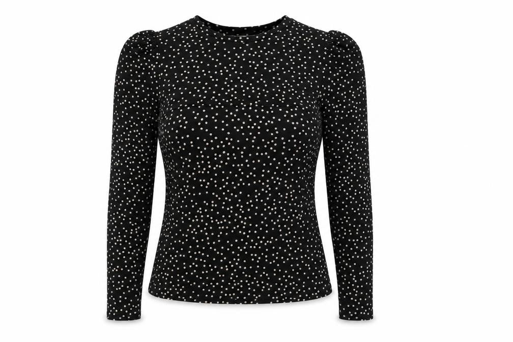Womens UK Size 10 Warehouse Black Basic T-Shirt